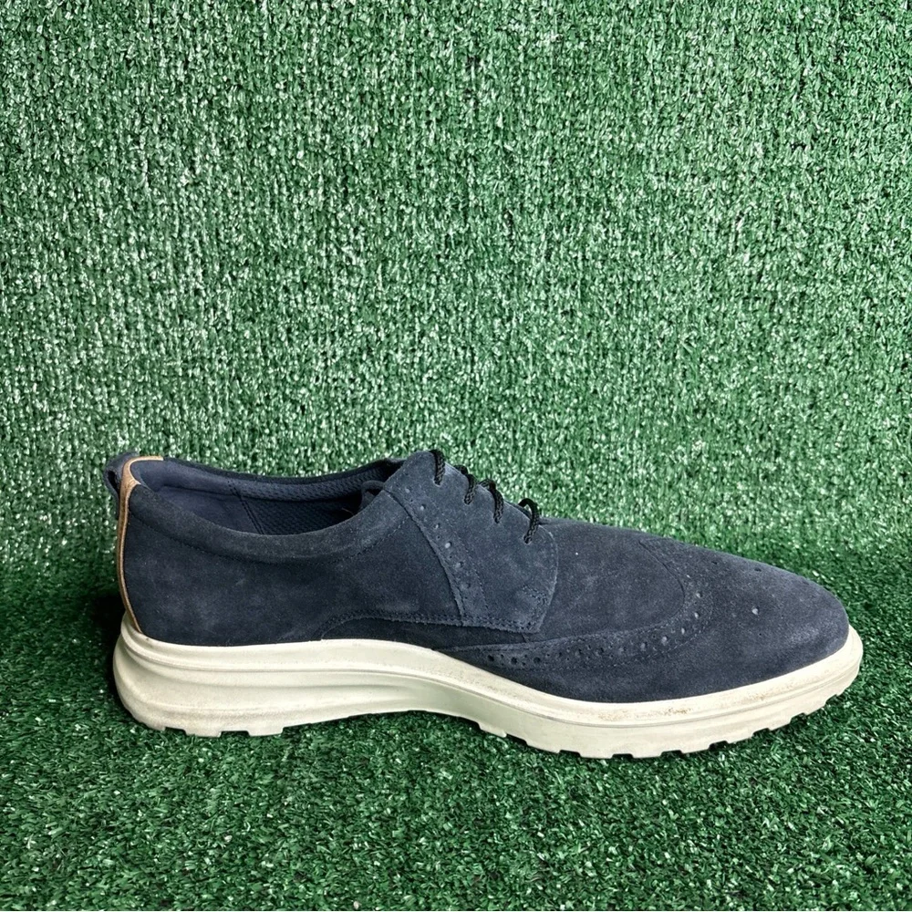 ECCO Wingtip Oxford Blue Suede Hybrid Shoes EU 46‎ Size 12 US